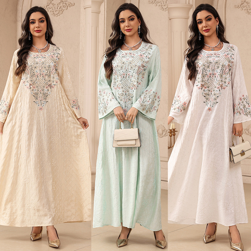 Jalabiya Women Arabic - Eid Women Dress Abaya Muslim Jalabiya