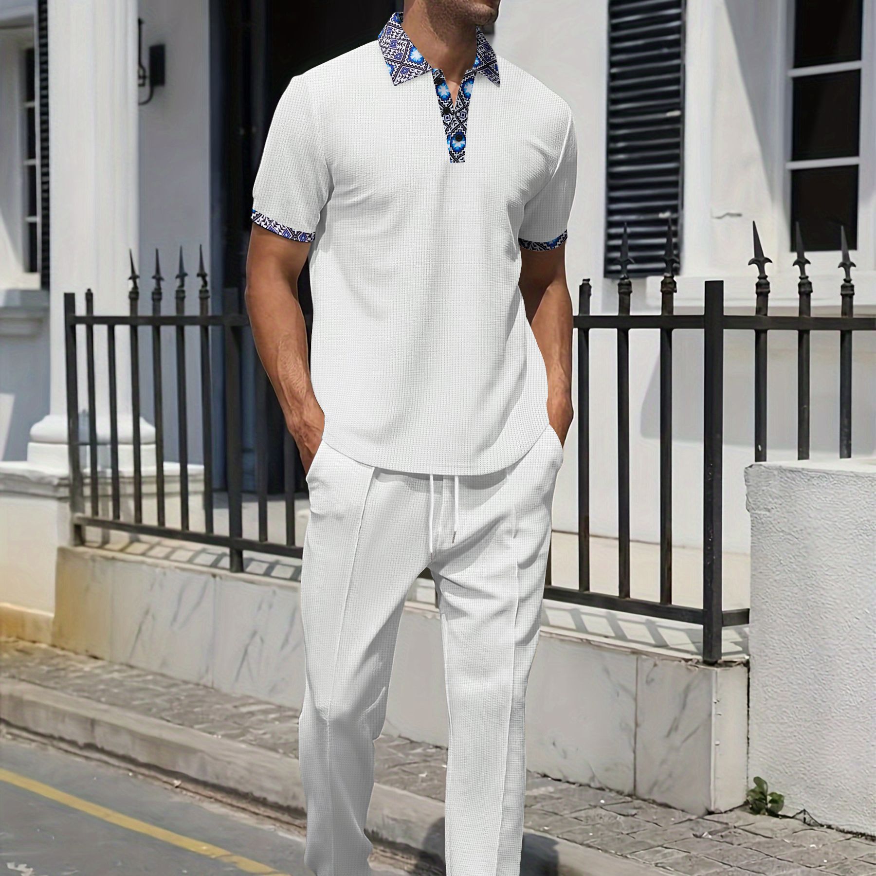 Ethnic Wear - New Men's Business Casual Polo Suit