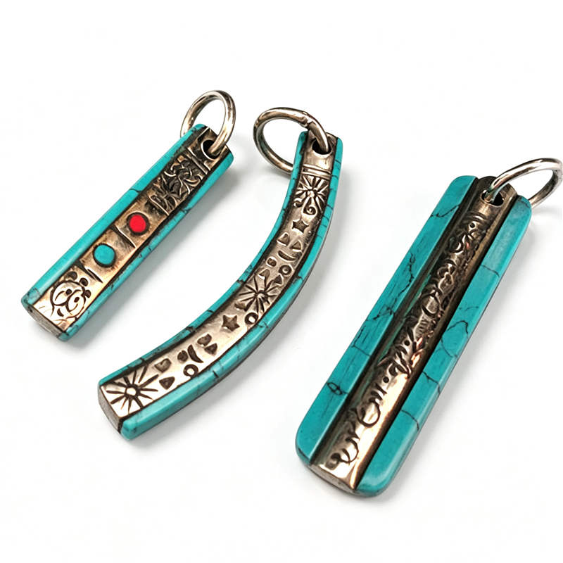 Tibetan Mantras Amulet Charms  - огляд і ціна Ethnic Fashion Com