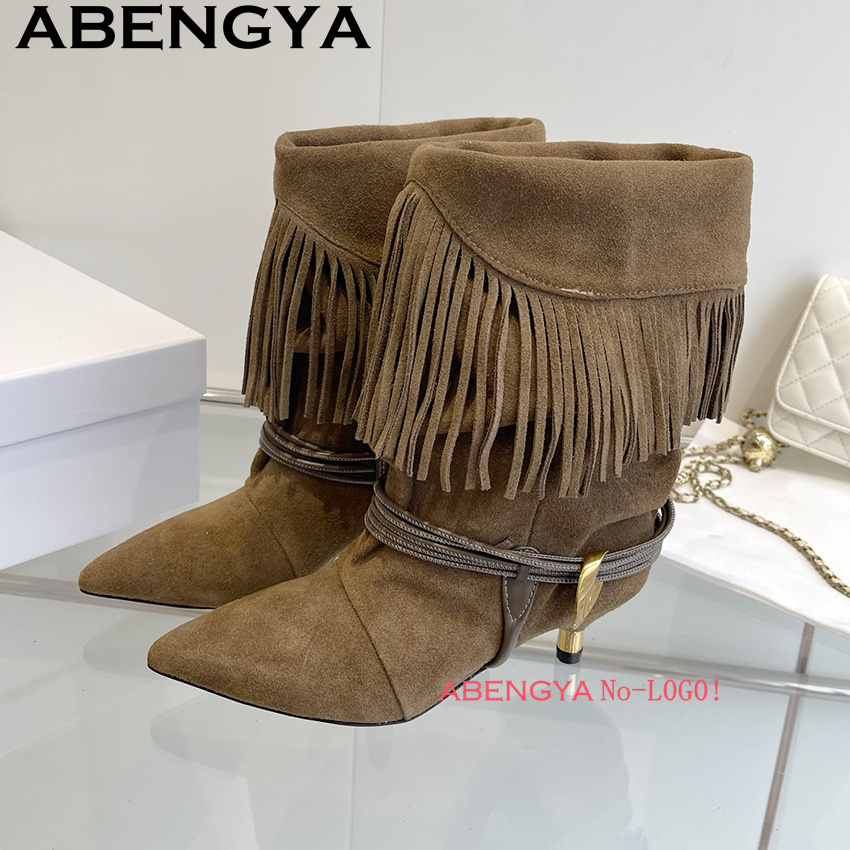 Suede Leather Edge Tassel Desi - огляд і ціна Ethnic Fashion For Women
