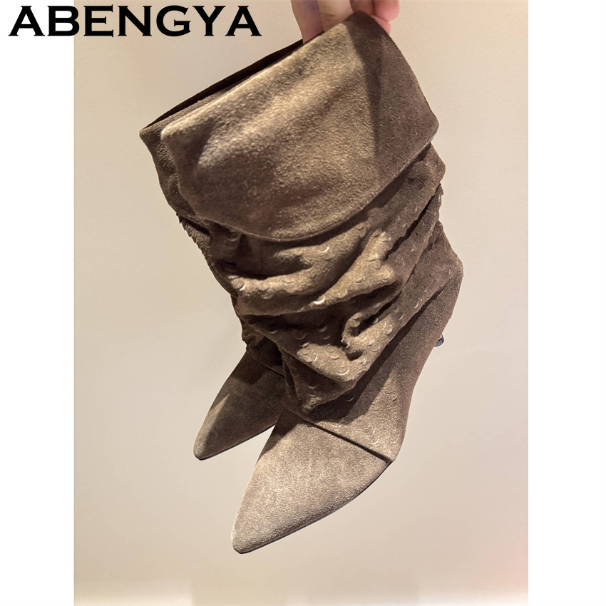 Women's Mid Calf Short Boots 2 - огляд і ціна Ethnic Fashion For Women