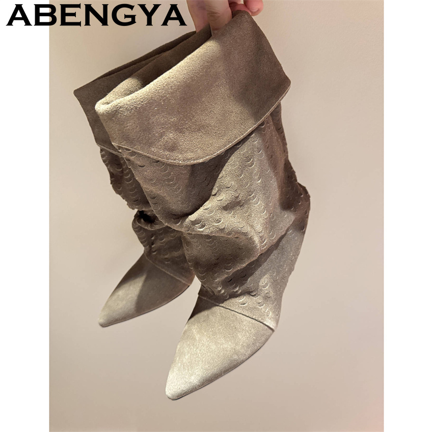 Women's Mid Calf Short Boots 2 - огляд і ціна Ethnic Fashion For Women