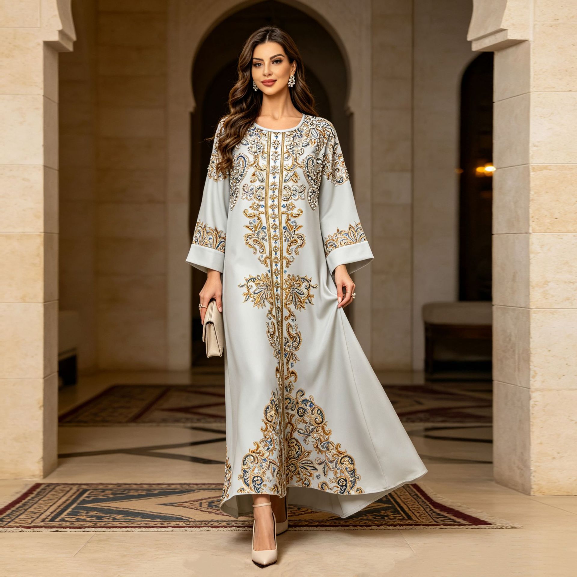 Eid Dress Women Abaya Print Dr - огляд і ціна Jalabiya Women Arabic