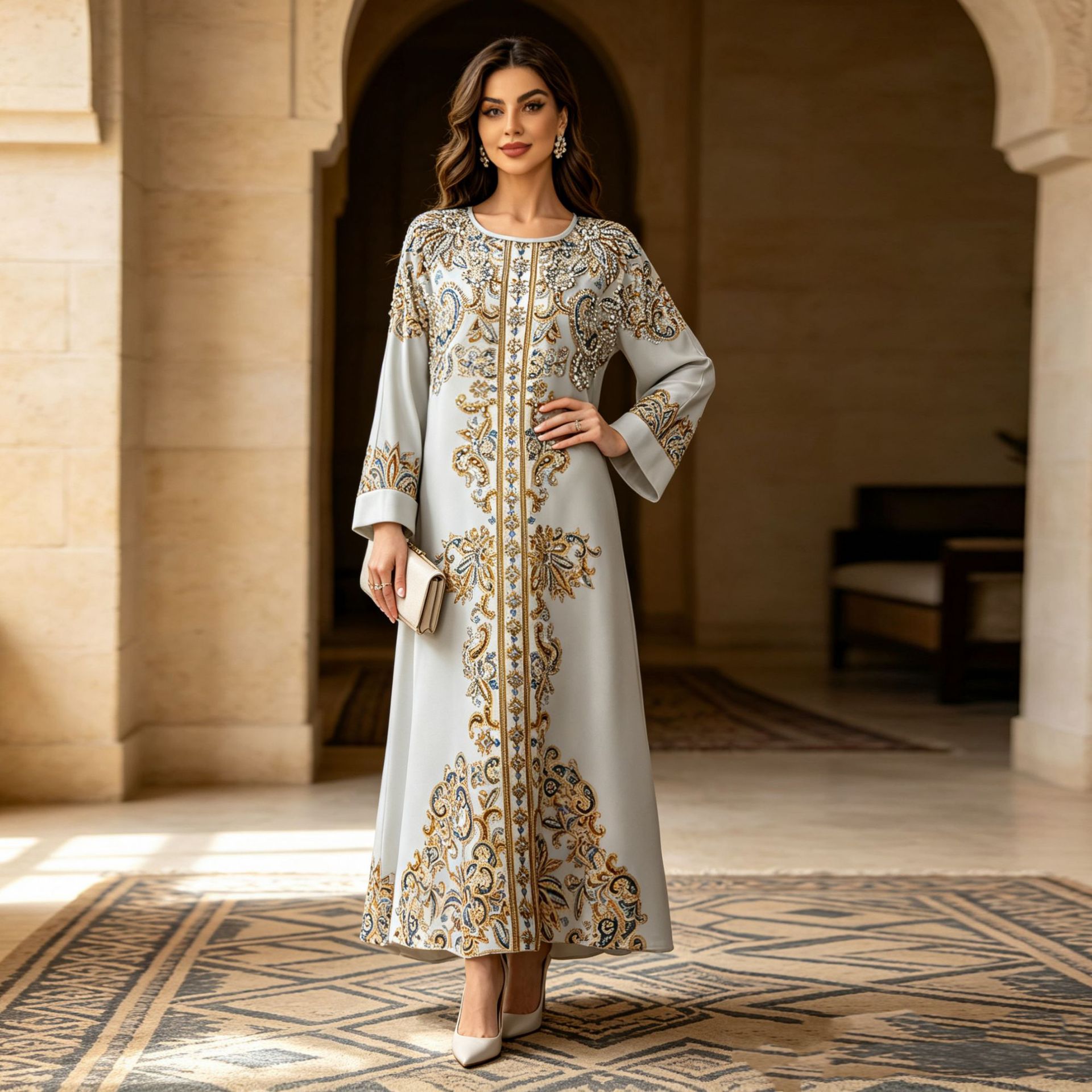 Eid Dress Women Abaya Print Dr - огляд і ціна Jalabiya Women Arabic