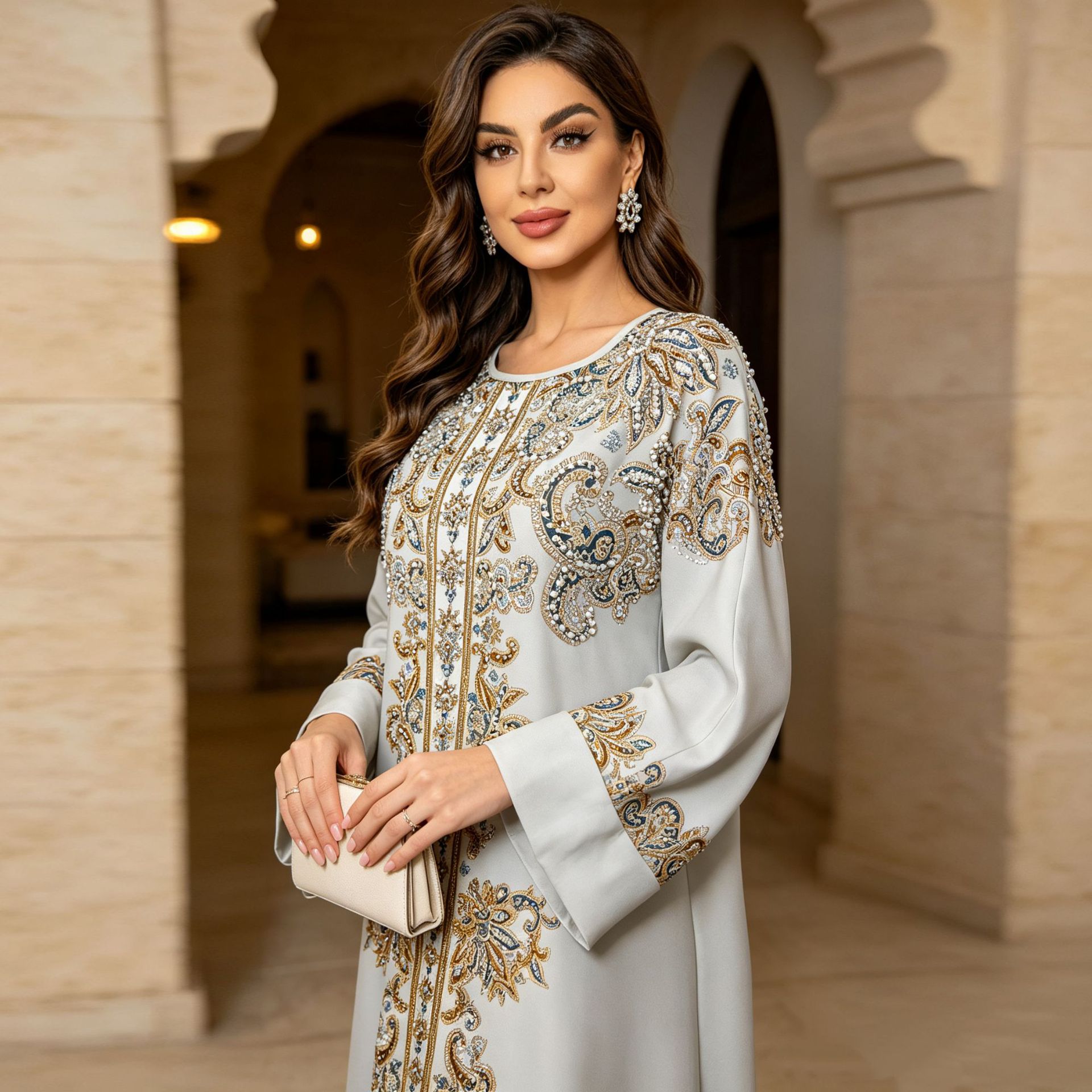 Eid Dress Women Abaya Print Dr - огляд і ціна Jalabiya Women Arabic
