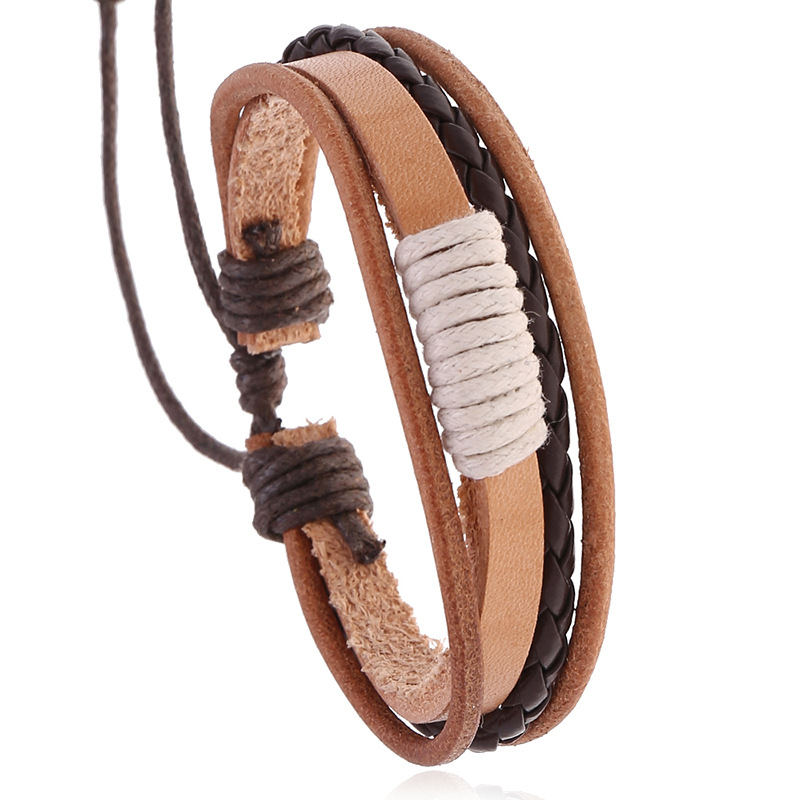 2025 Leather Bracelet Men Bang - огляд і ціна Ethnic Fashion Pk