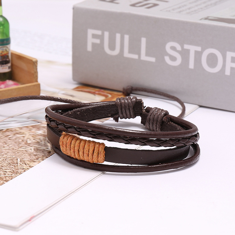 2025 Leather Bracelet Men Bang - огляд і ціна Ethnic Fashion Pk