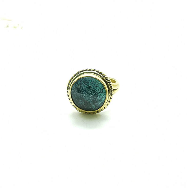 Natural Stone Rings Brass Inla - огляд і ціна Ethnic Fashion Com