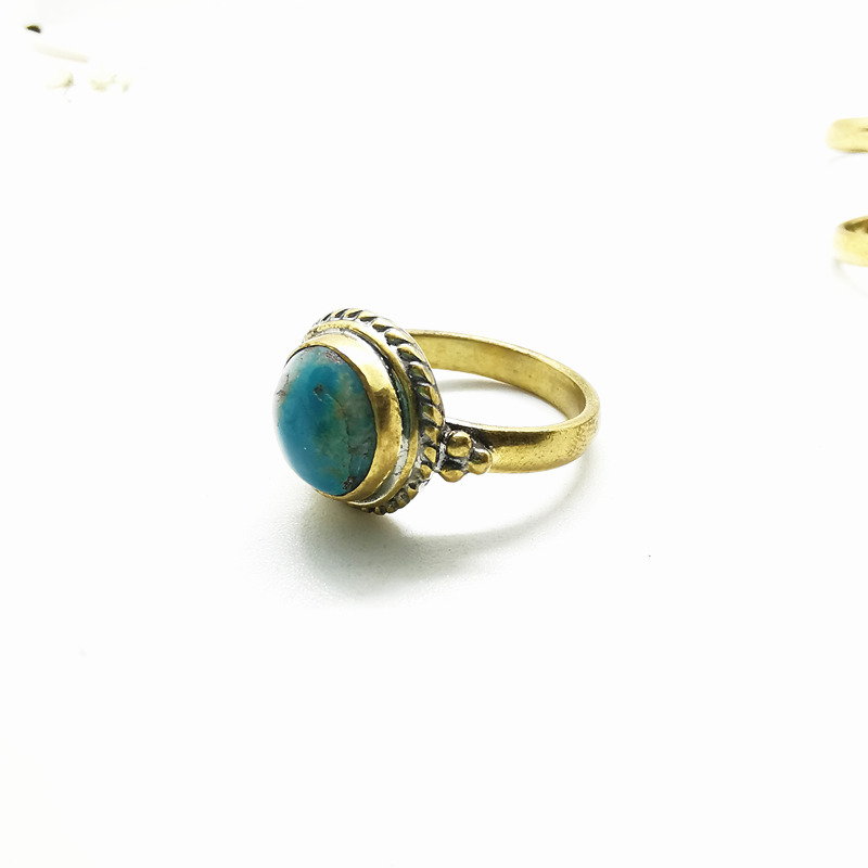Natural Stone Rings Brass Inla - огляд і ціна Ethnic Fashion Com