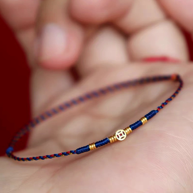 Copper Coin Woven Bracelet Red - огляд і ціна Ethnic Fashion Co In