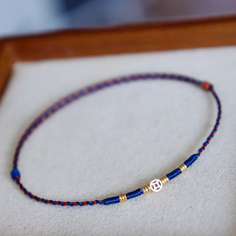 Copper Coin Woven Bracelet Red - огляд і ціна Ethnic Fashion Co In