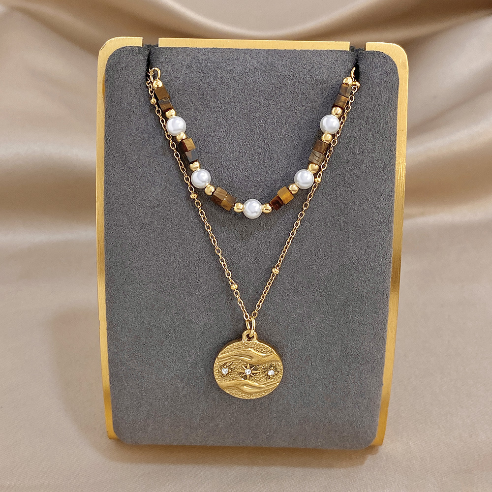 Retro Tiger's Eye Pearl Beaded - огляд і ціна Ethnic Fashion Co In